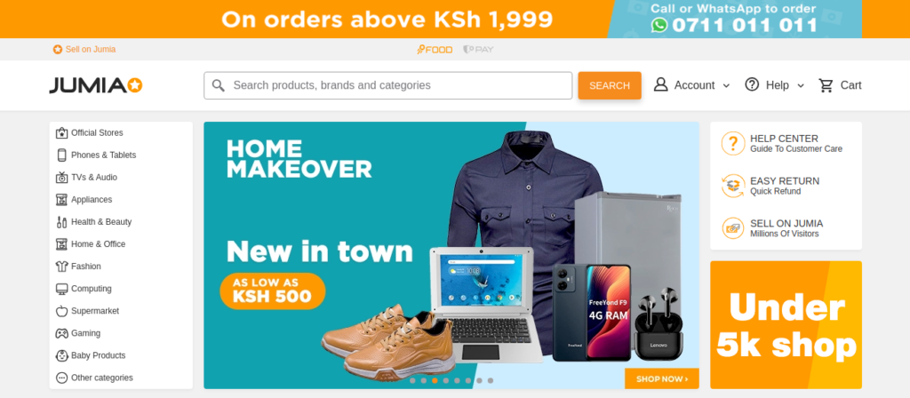 ecommerce websites in Kenya - Jumia